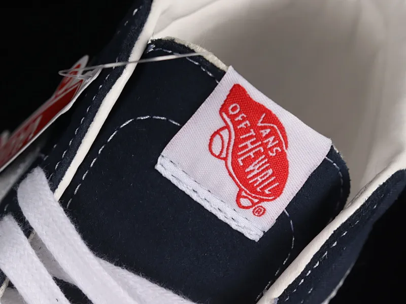 All categories Vans Vans series Vans Mid Vans China Vans Vault OG Sk8-Mid Vans official high-end branch navy blue mid-top retro simple casual canvas shoes VN0A4BVCNAV
